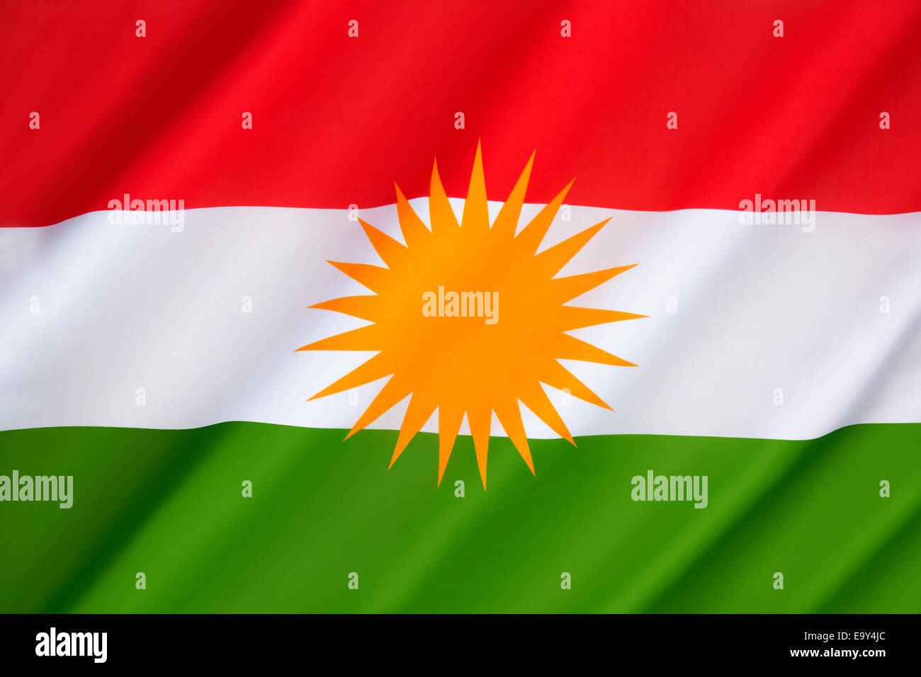 Bandiera del Kurdistan Foto Stock