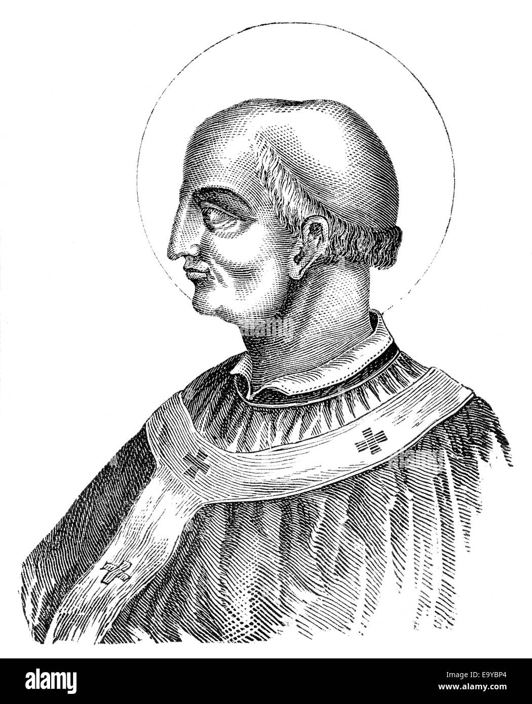 Saint Anacletus o Cleto,il terzo papa, Anaklet oder Kletus, der 3. Papst Foto Stock