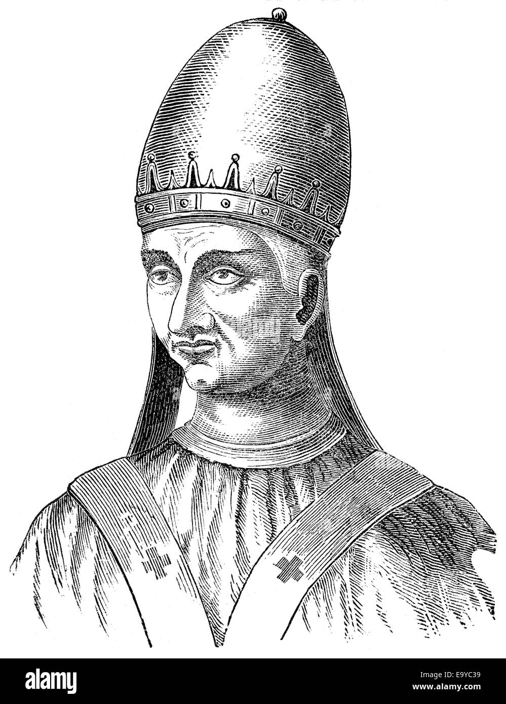 Papa Stefano III o Stephanus III, Papa dal 768 al 772, Papst Stephan III. (Iv) Foto Stock