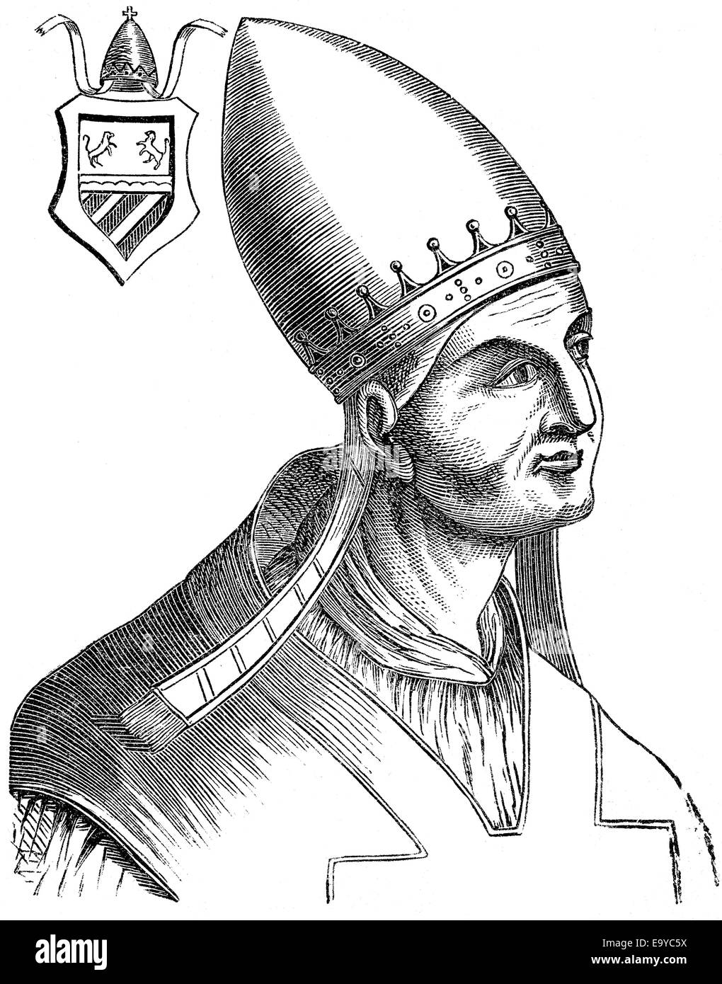 Papa Onorio IV, c. 1210-1287, nato Giacomo Savelli, Papa dal 1285 al 1287, Papst Onorio IV ursprünglich, Giacomo Savelli Foto Stock