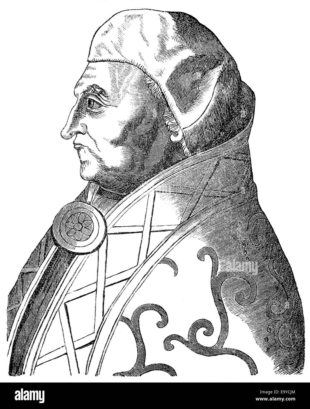 Papa Pio II, nato Enea Silvio Piccolomini Bartolomeo , 1405-1464, Papa dal 1458 al 1464, Papst Pio II., ursprünglich Enea Sil Foto Stock