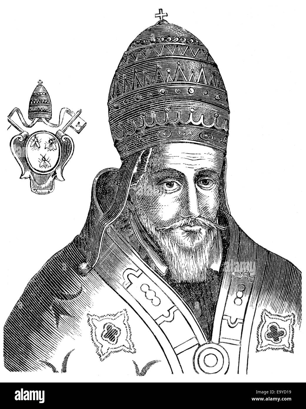 Papa Urbano VIII o Urbanus VIII, nato Maffeo Barberini, 1568-1644, Papa dal 1623 al 1644, Papst Urbano VIII. geboren als Maffeo Foto Stock