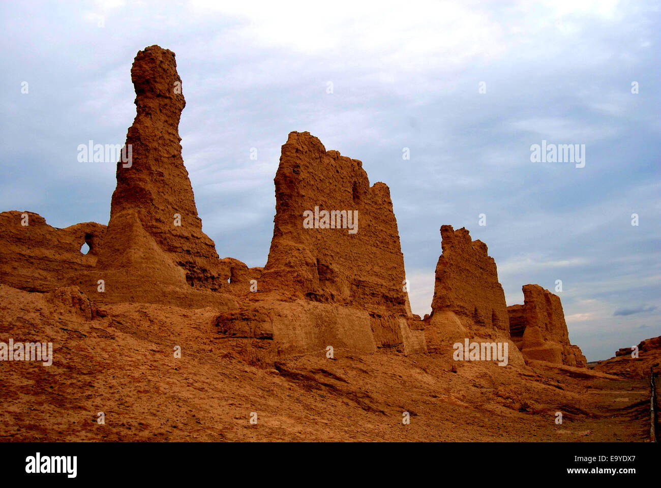 Provincia di Gansu fiume scenario le posizioni della città Foto Stock