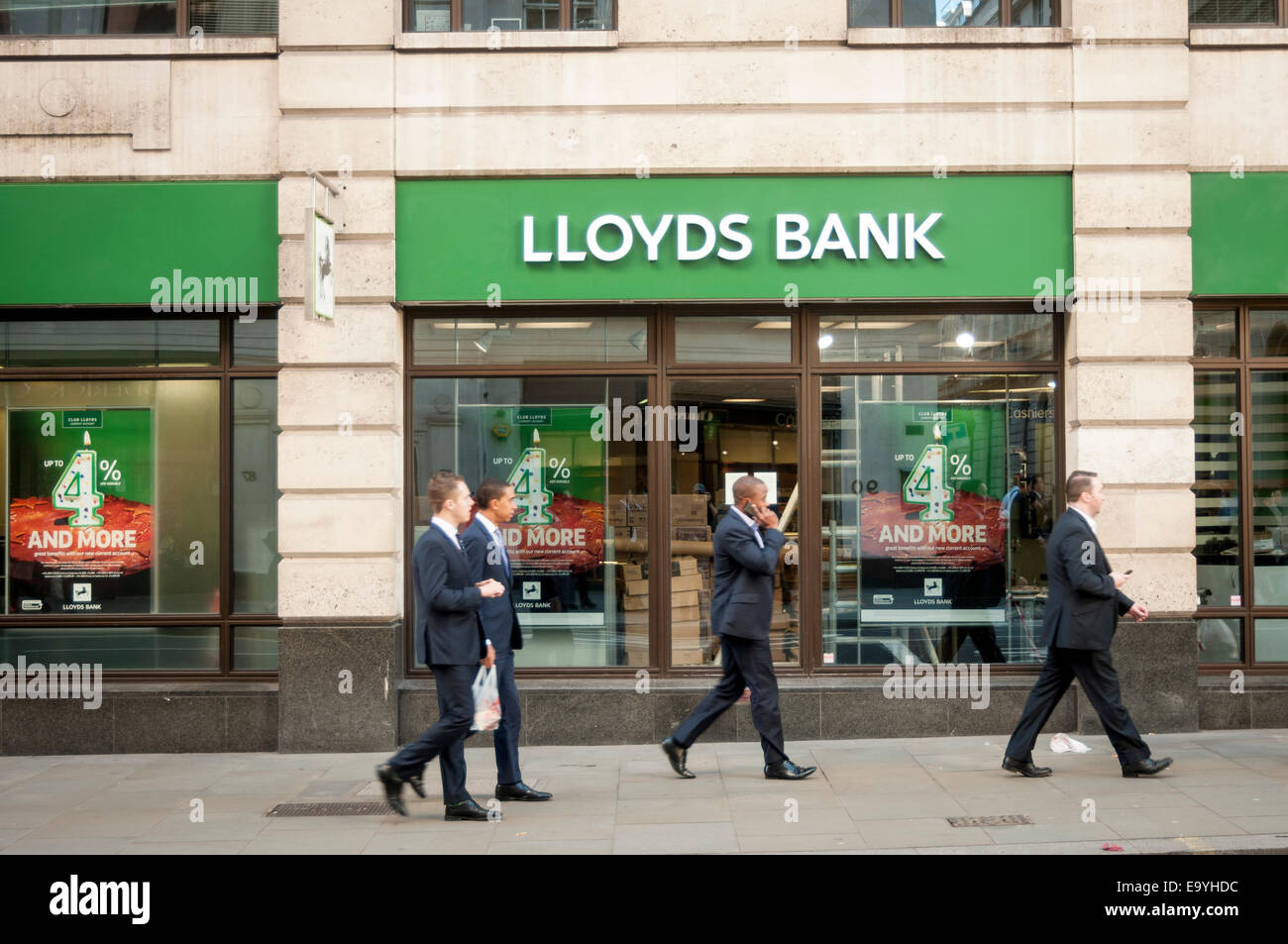 Una filiale della Banca di Lloyds di Londra Foto Stock