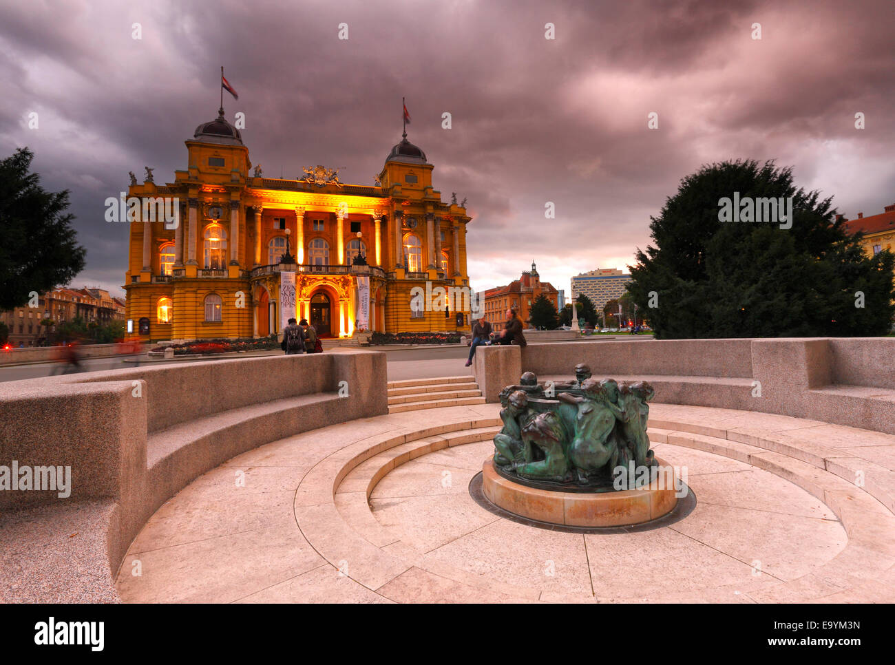 Zagabria teatro nazionale, HNK Foto Stock