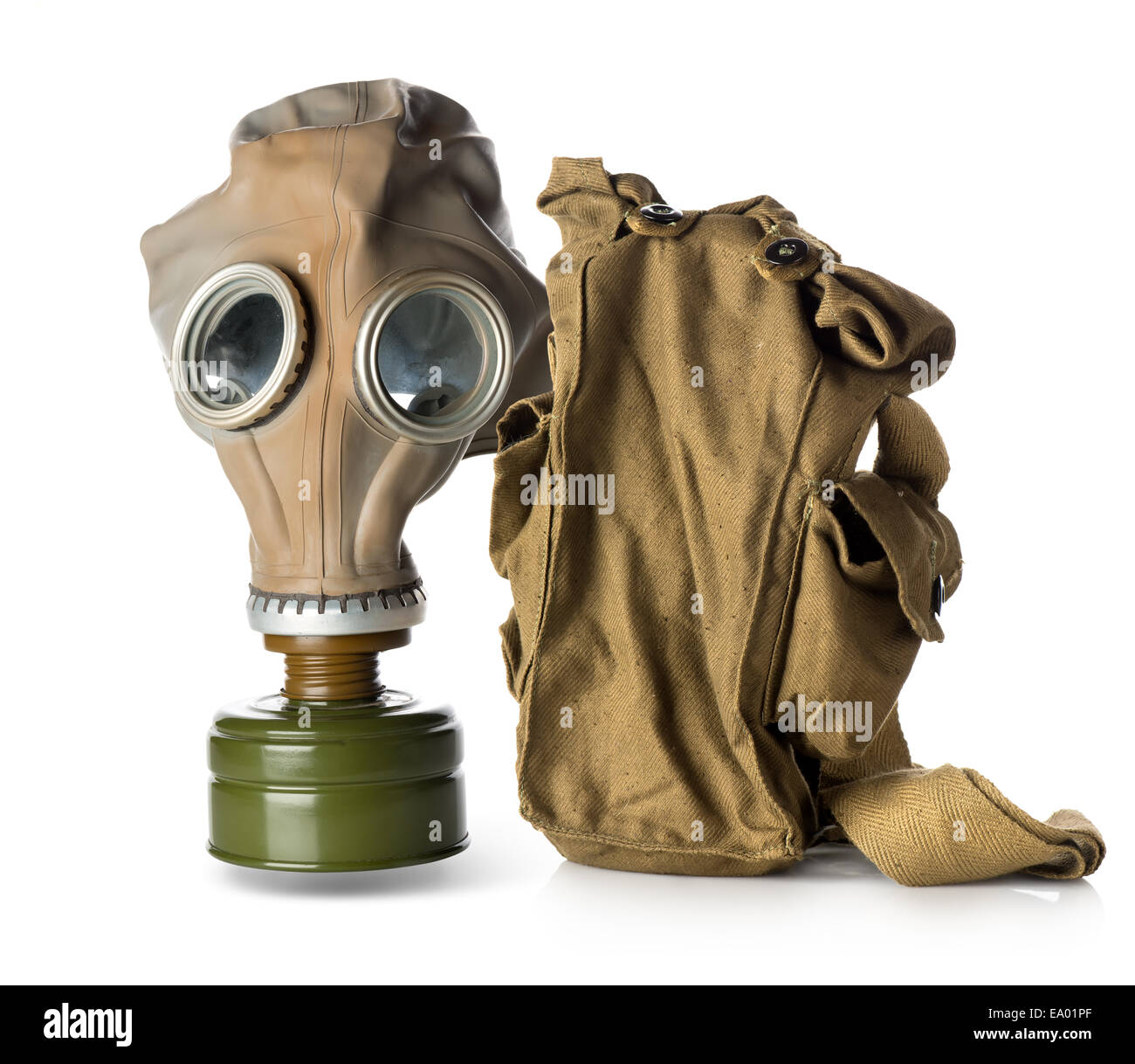 Respiratore con la sacca isolata su sfondo bianco Foto Stock