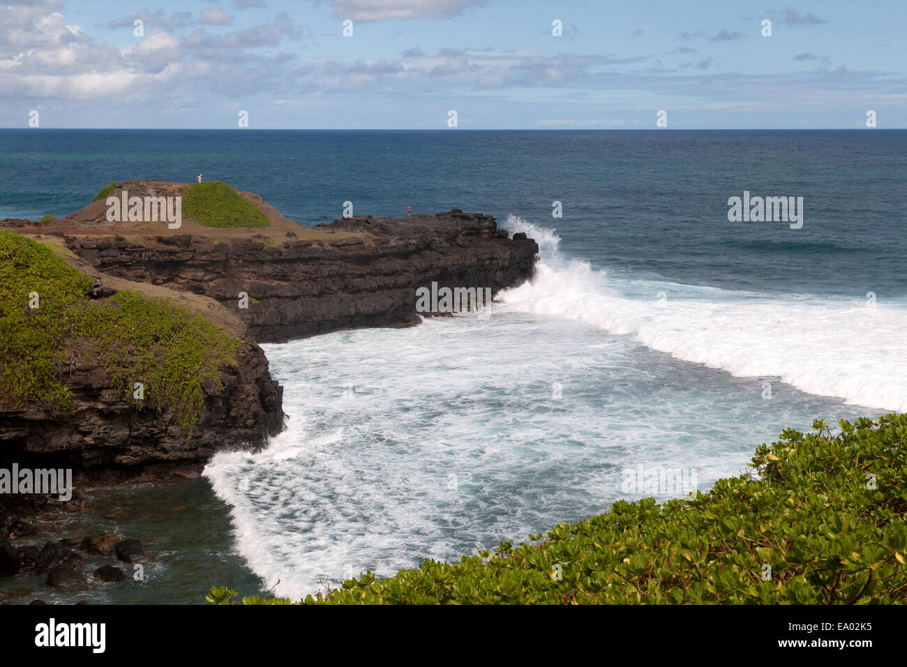 Le rocce che piangere o gridare o il pianto rocce, le Gris Gris, south coast, Mauritius Foto Stock