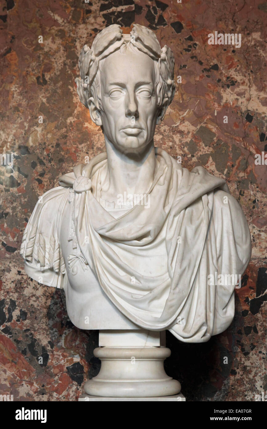 Sacro Romano Imperatore Francesco II. Busto in marmo da scultore italiano Camillo Pacetti, 1816. Kunsthistorisches Museum, Vienna, Austria. Foto Stock