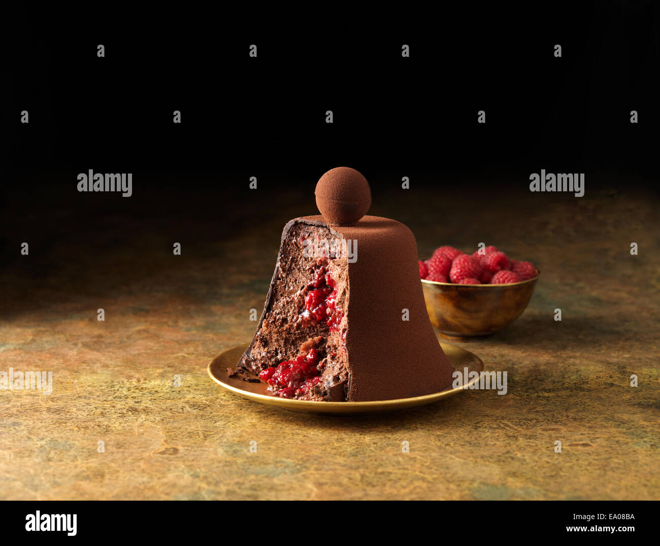Mousse al cioccolato dessert Foto Stock
