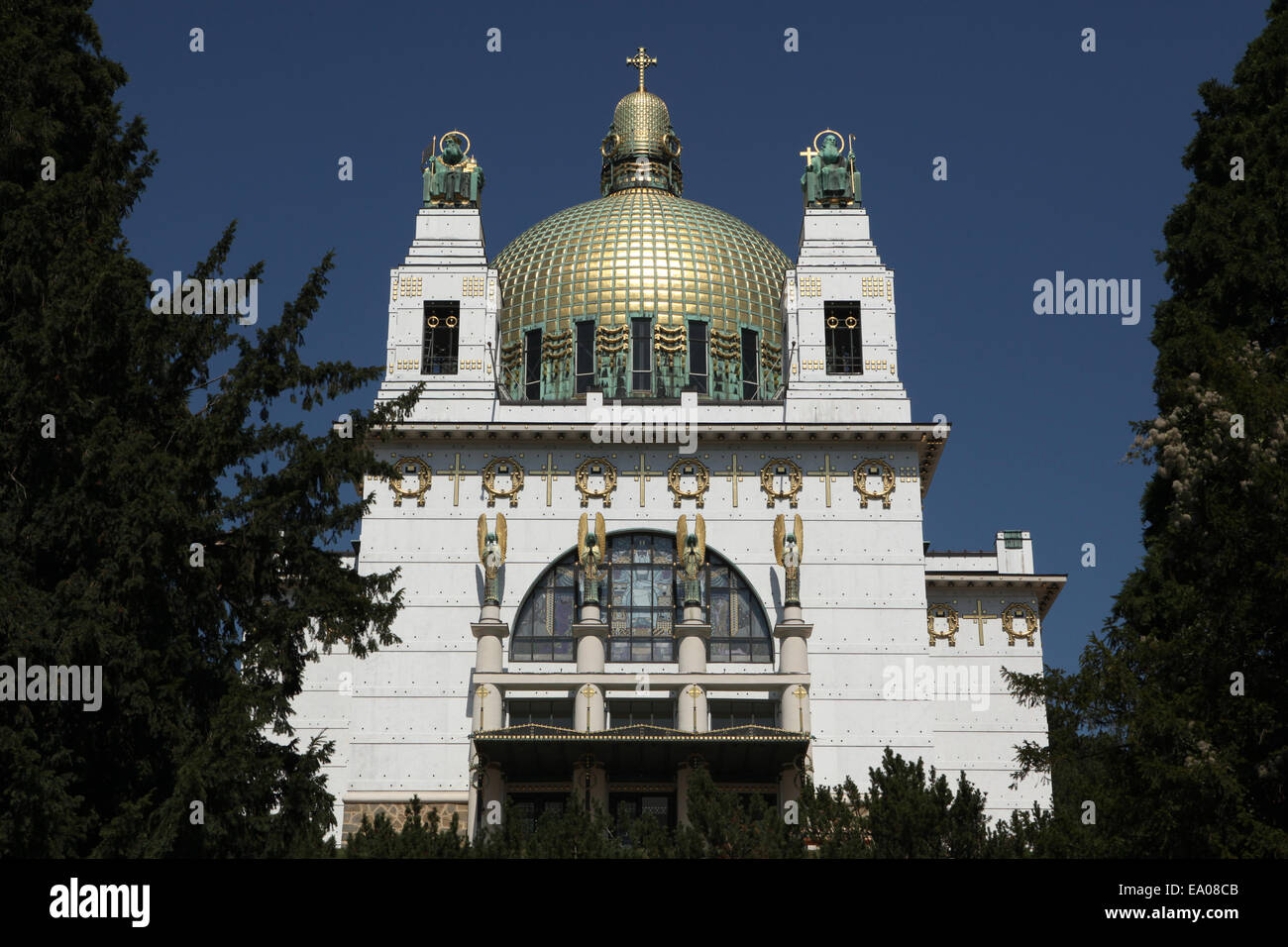 La Chiesa di Steinhof progettato da Otto Wagner a Vienna, Austria. Foto Stock