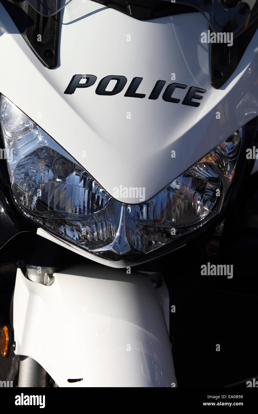 La polizia americana in moto in Tustin California Foto Stock