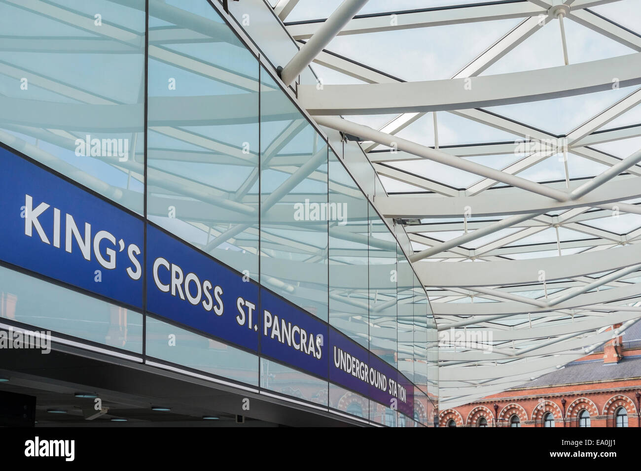 King's Cross St.Pancras ingresso della metropolitana - Londra Foto Stock