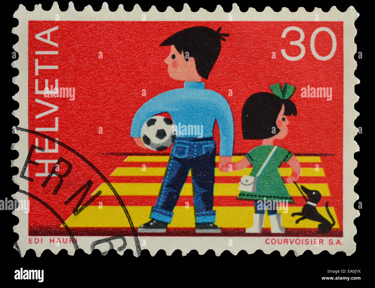 La Svizzera francobollo Foto Stock