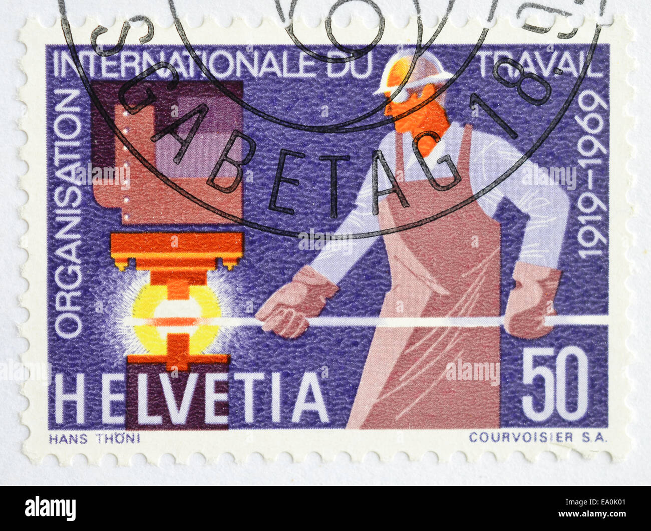 La Svizzera francobollo Foto Stock