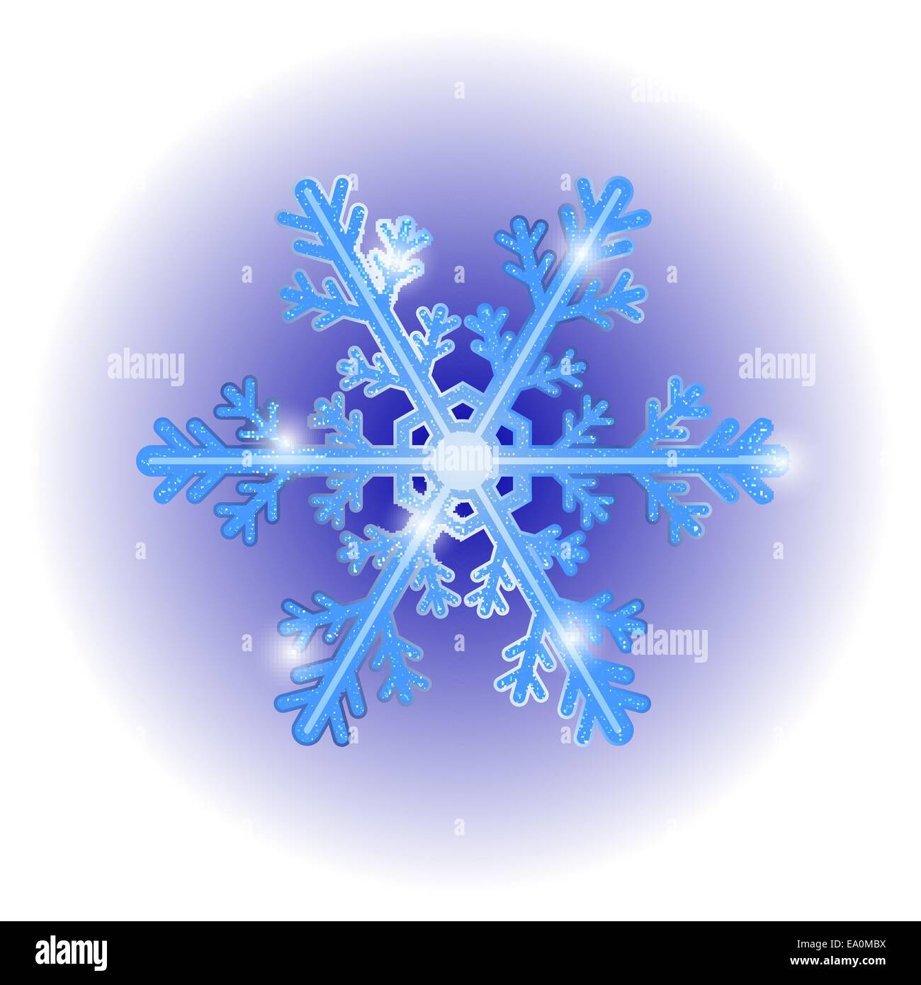 Illustrazione vettoriale di lucido il simbolo del fiocco di neve, eps10 vettore, trasparenza utilizzato Illustrazione Vettoriale