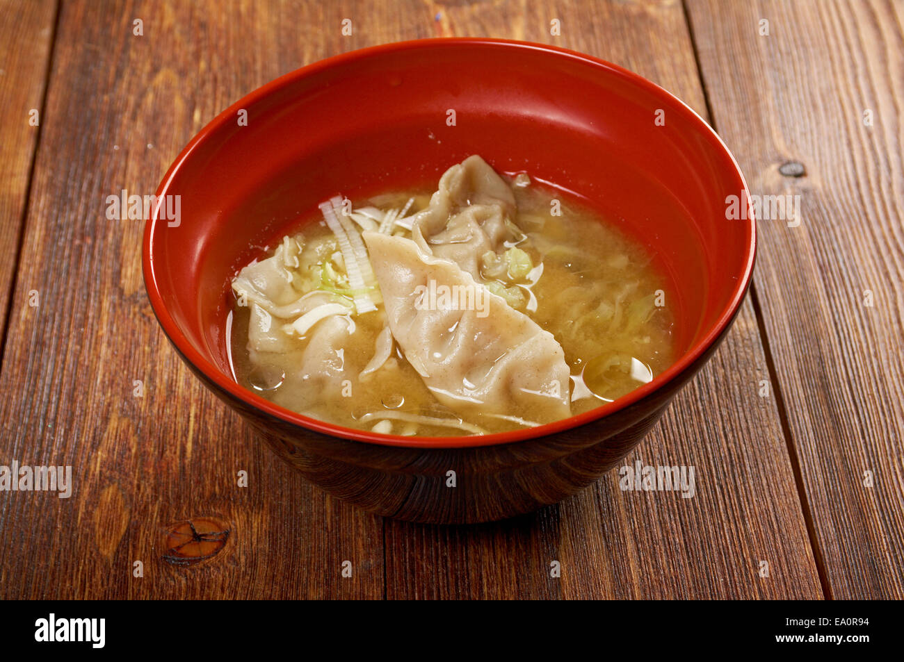 Dim-sum chiamata Gyoza, tradizione asiatica del cibo. Foto Stock