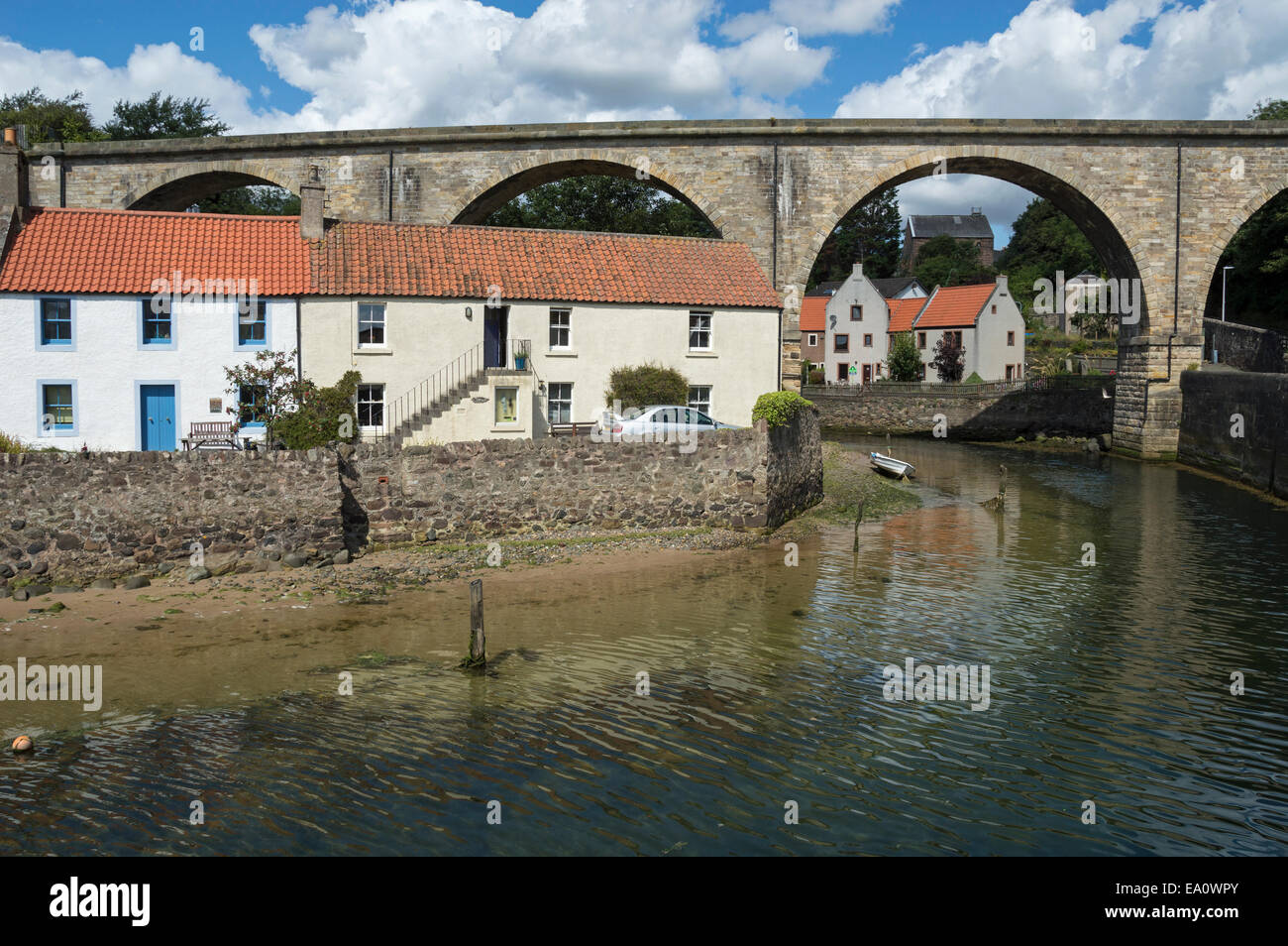 Lower Largo, Porto, sentiero costiero, Firth of Forth, Fife, Scozia, Regno Unito Foto Stock