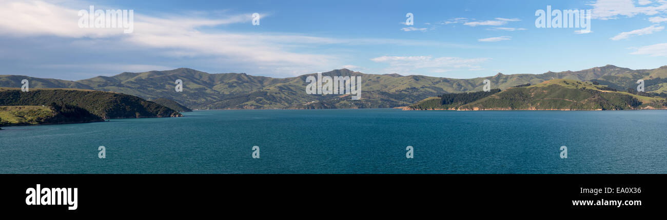 Costa al Akaroa in Nuova Zelanda Foto Stock