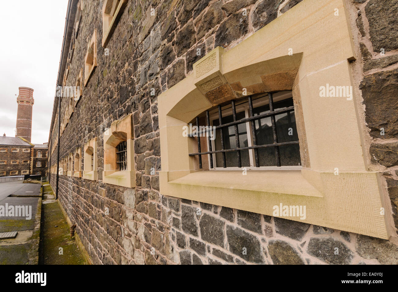 Al di fuori di Crumlin Road Gaol Foto Stock