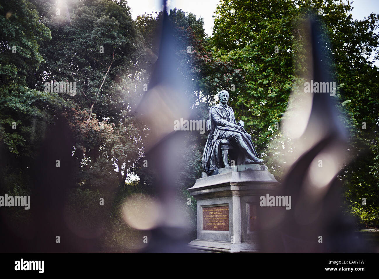 Statua di Sir Arthur Edward Guinness, Dublin, Repubblica di Irlanda Foto Stock