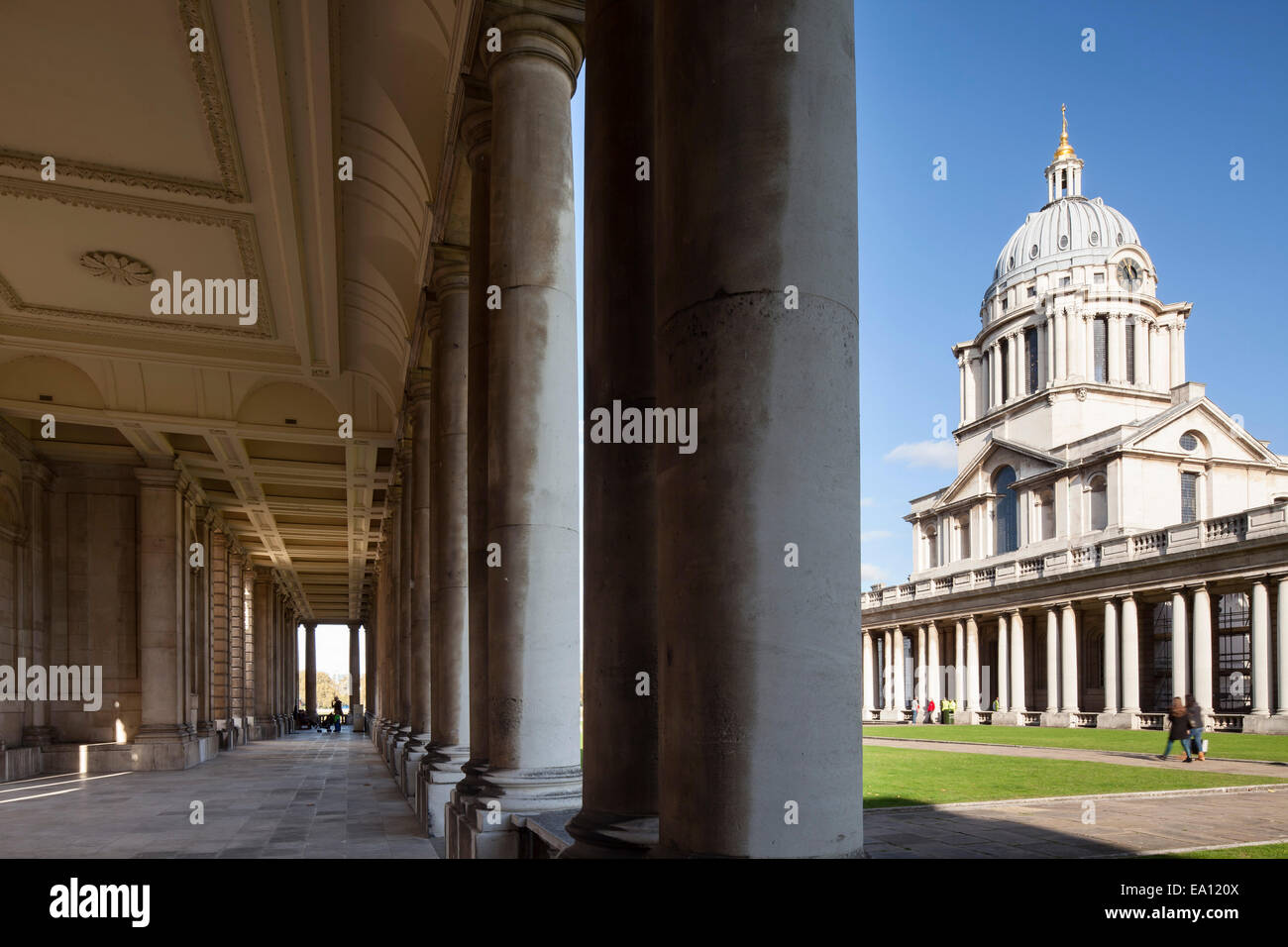 Old Royal Naval College di Greenwich, London, England, Regno Unito Foto Stock