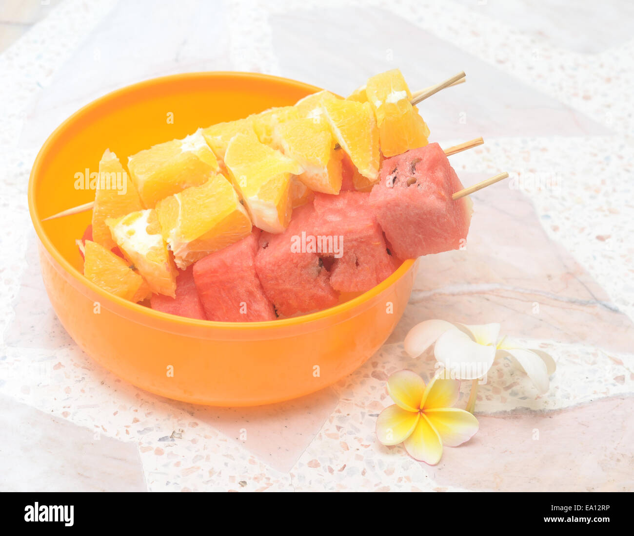 kebab di frutta Foto Stock