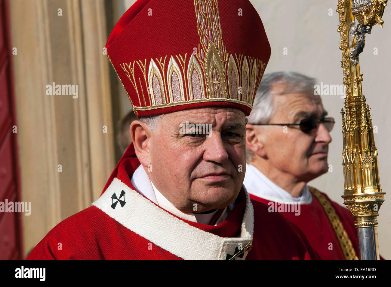 Dominik Duka è la trentaseiesima arcivescovo di Praga e un Cardinale di Santa Romana Chiesa cattolica ceca Pellegrinaggio Nazionale di San Foto Stock