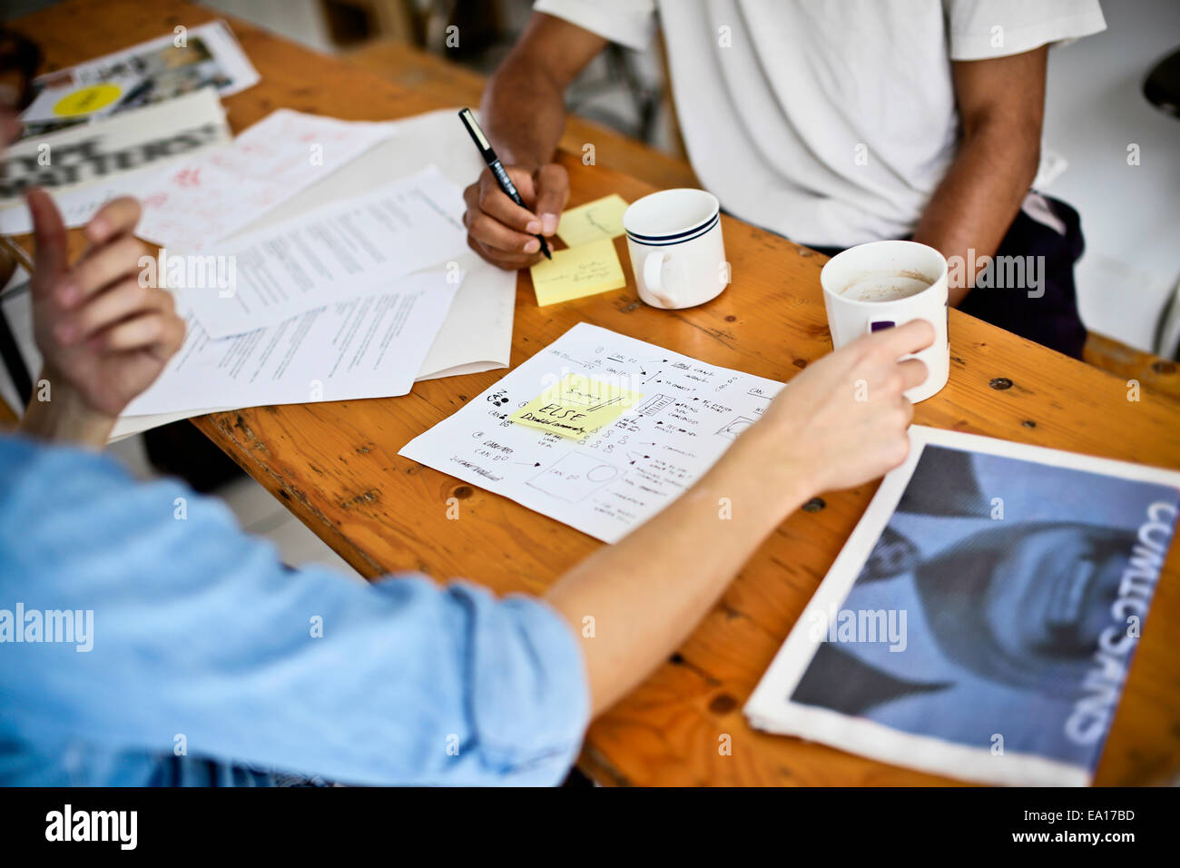 Graphic Designer il brainstorming Foto Stock