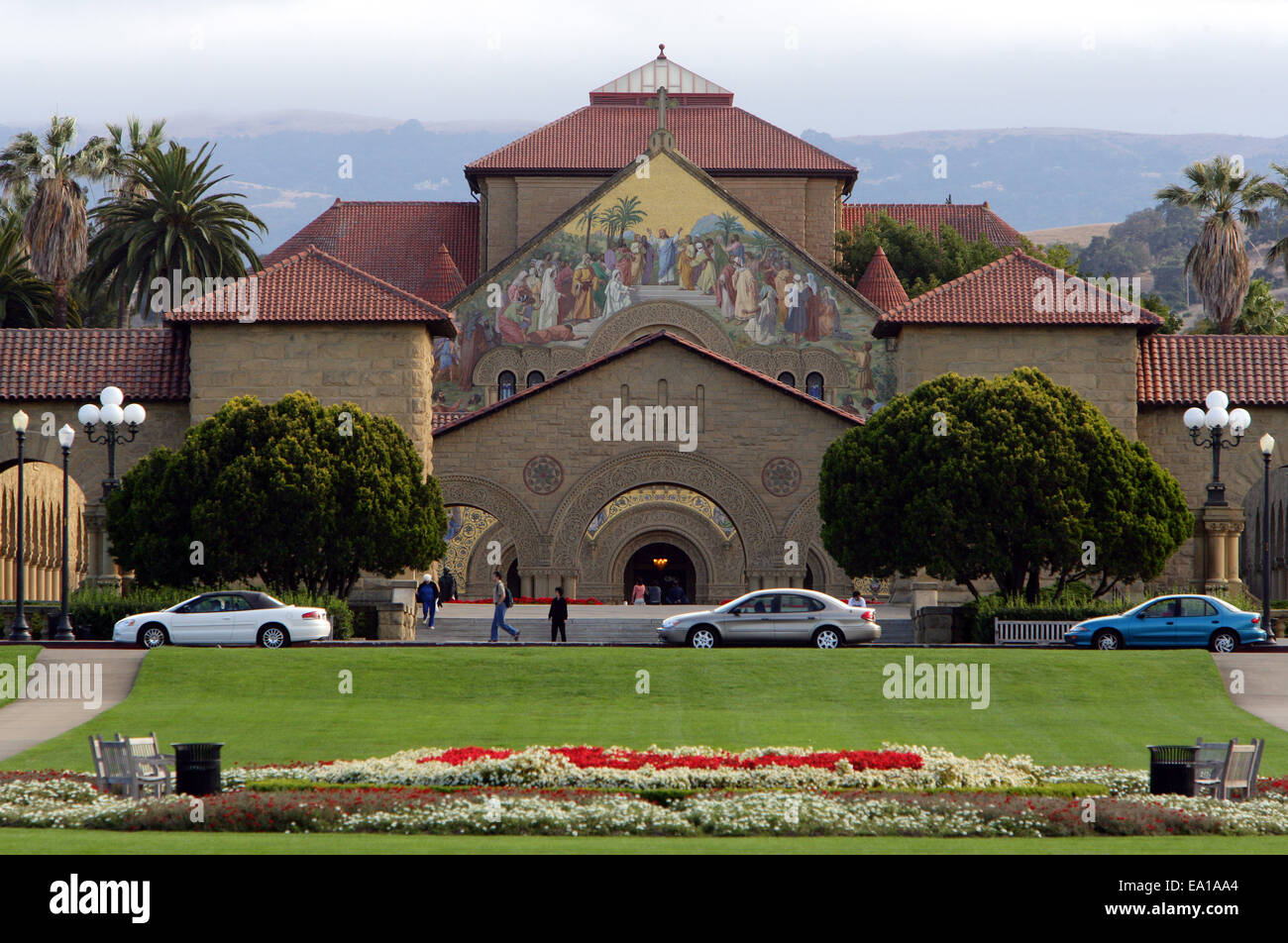 Ingresso principale della Stanford University a Palo Alto, California, Stati Uniti d'America Foto Stock