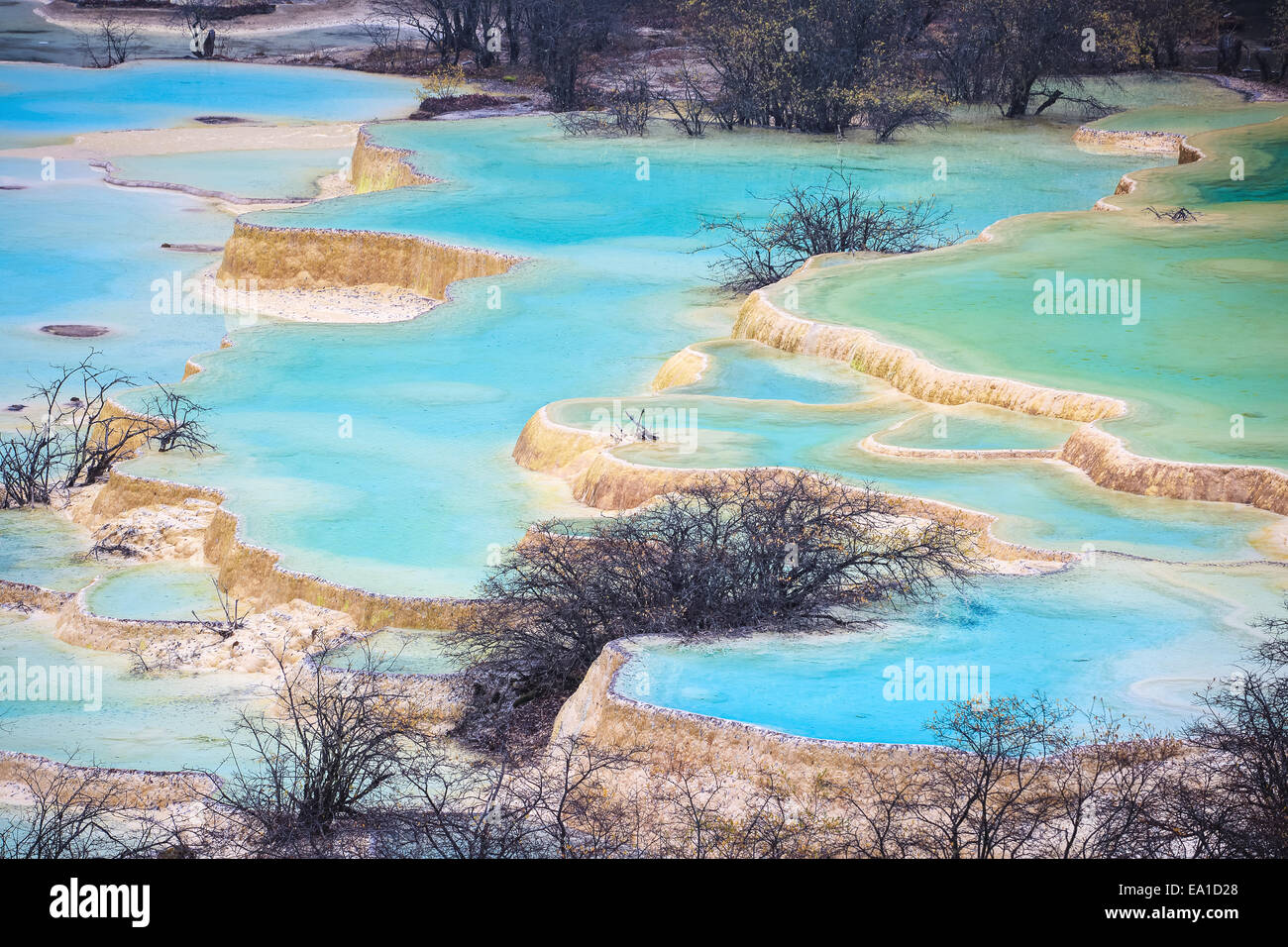 Cinese di huanglong scenic area Foto Stock