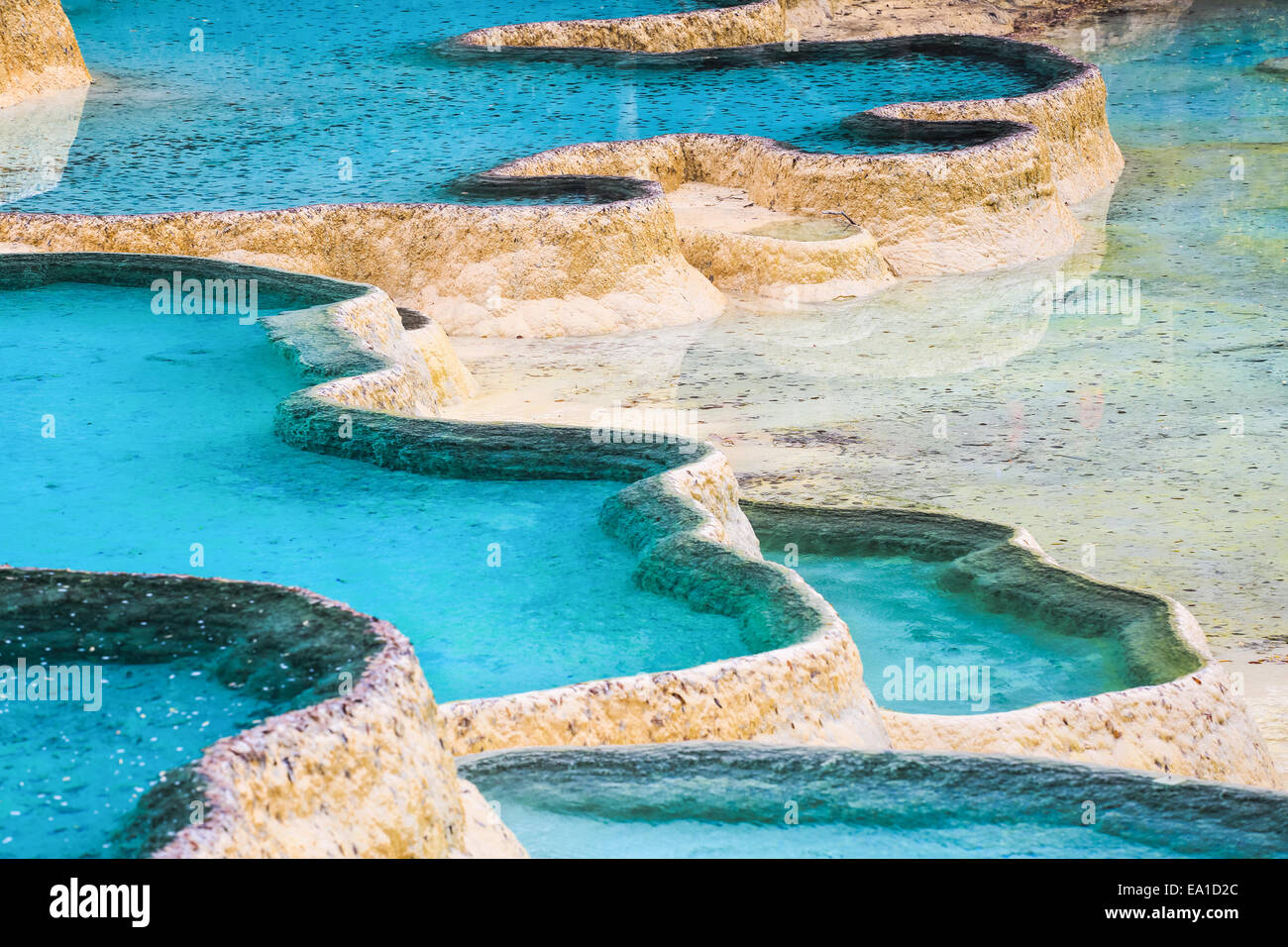 Magica stagni di travertino Foto Stock