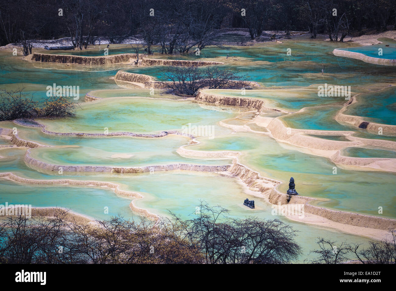 Cinese di huanglong scenic area Foto Stock