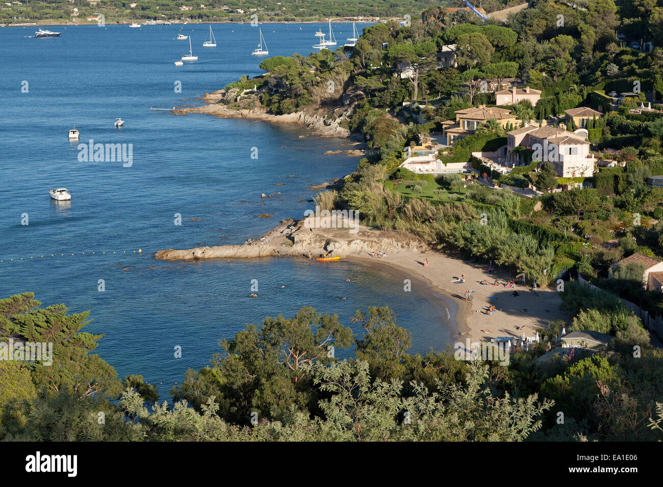 Costa vicino St-Tropez, Cote d'Azur, in Francia Foto Stock