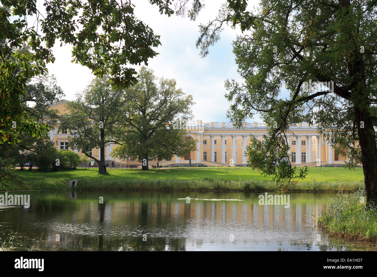 Il Alexander Palace è un ex residenza imperiale a Carskoe Selo. Foto Stock