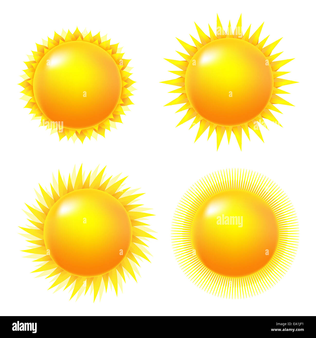 Set di sole luminoso Foto Stock