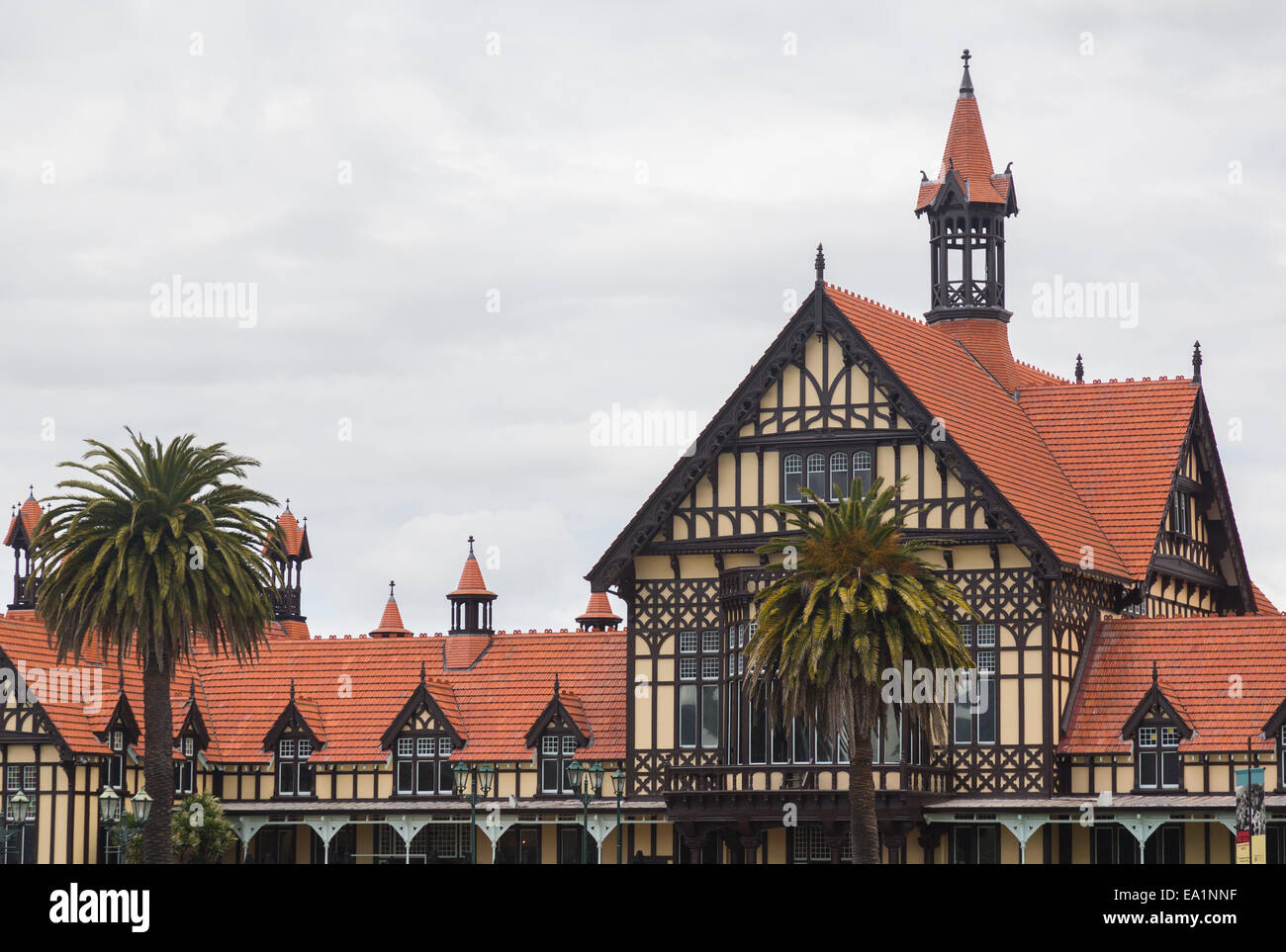 Rotorua Museo e Parco di governo NZ Foto Stock