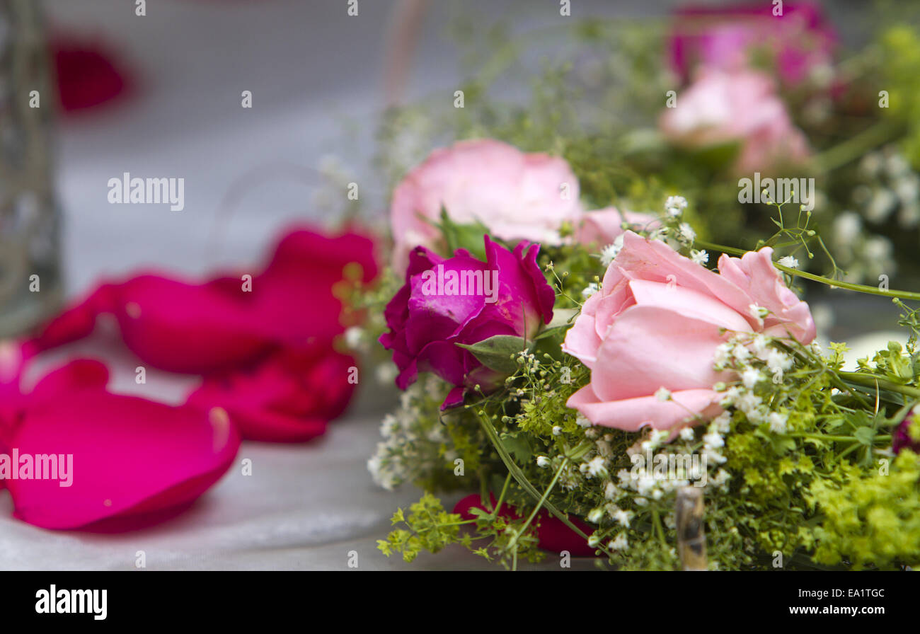 ghirlande di fiori Foto Stock