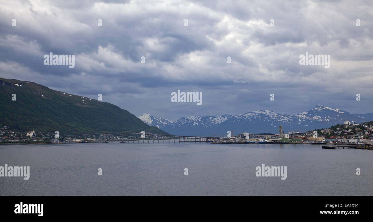 Vista di Tromso Foto Stock