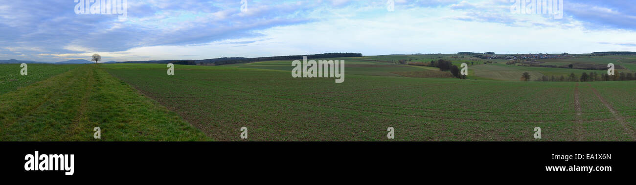 Panorama franconia Germania montagne lungo Foto Stock