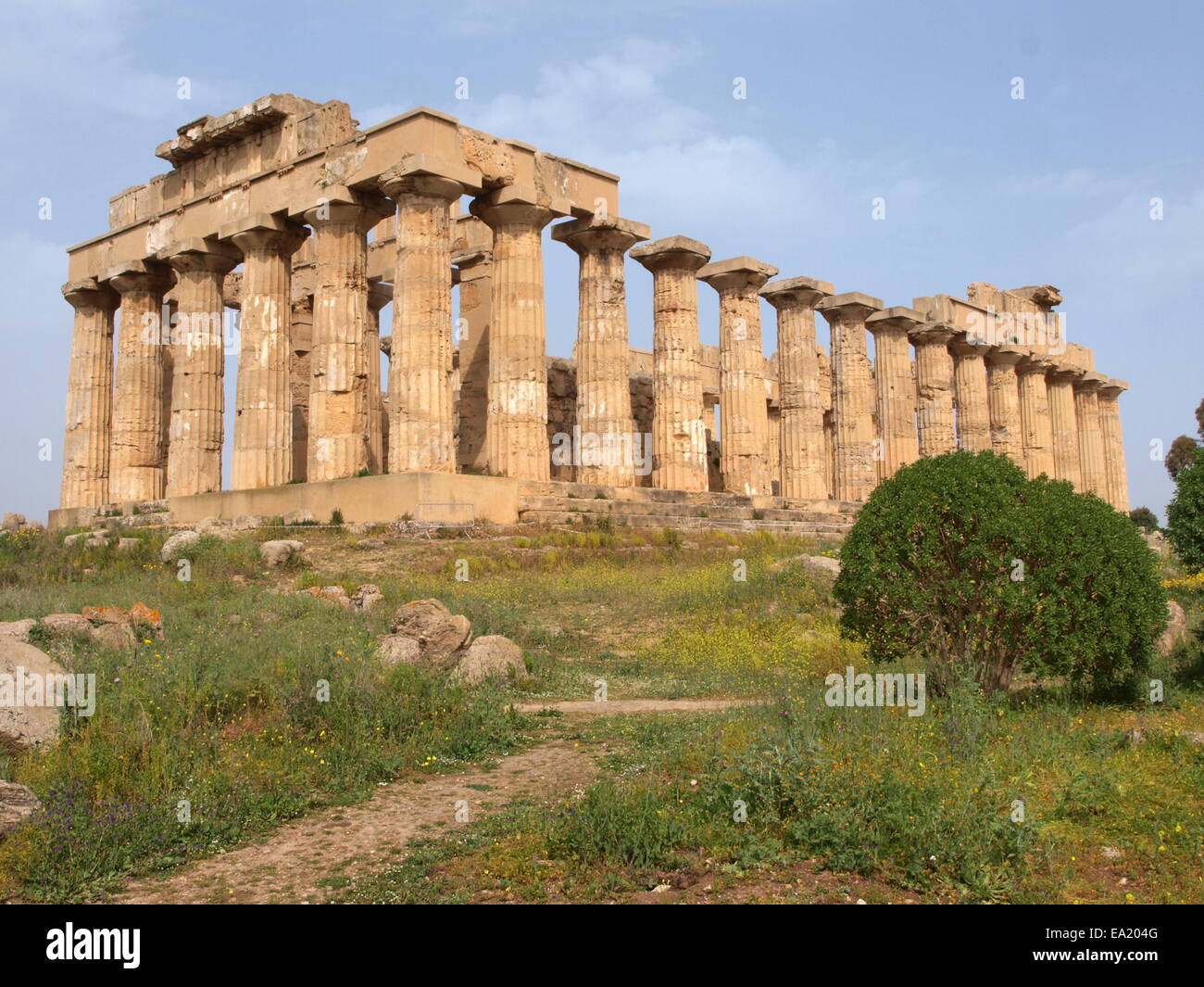 Tempio di Hera a Selinunte, Sicilia, Italia Foto Stock
