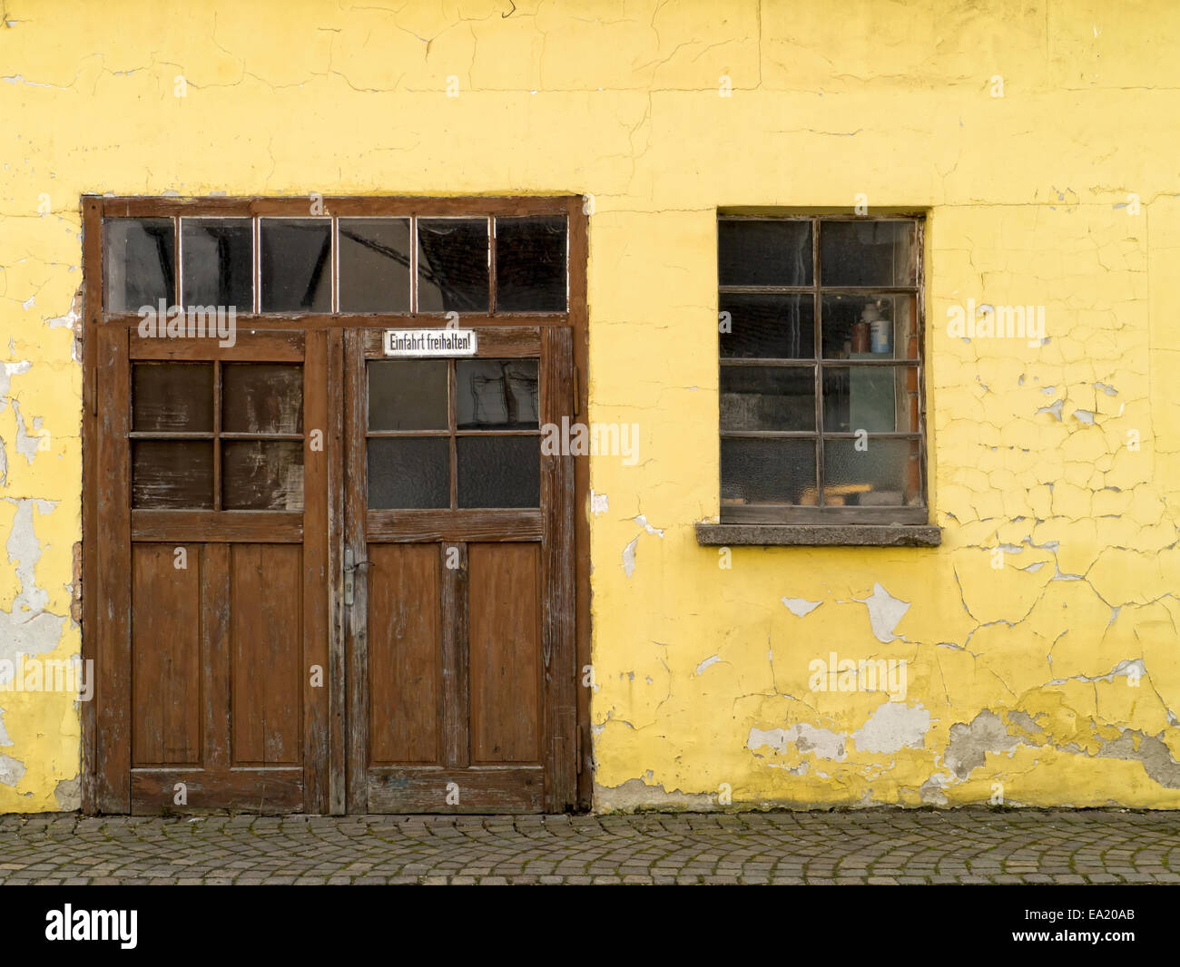 Ingresso mantenere chiaro! Foto Stock