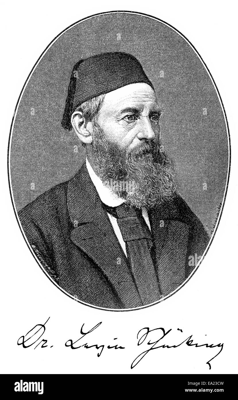 Levin Schuecking o Christoph Bernhard Levin Matthias Schuecking, 1814 - 1883, tedesco lo scrittore e giornalista, Portait von Levin S Foto Stock