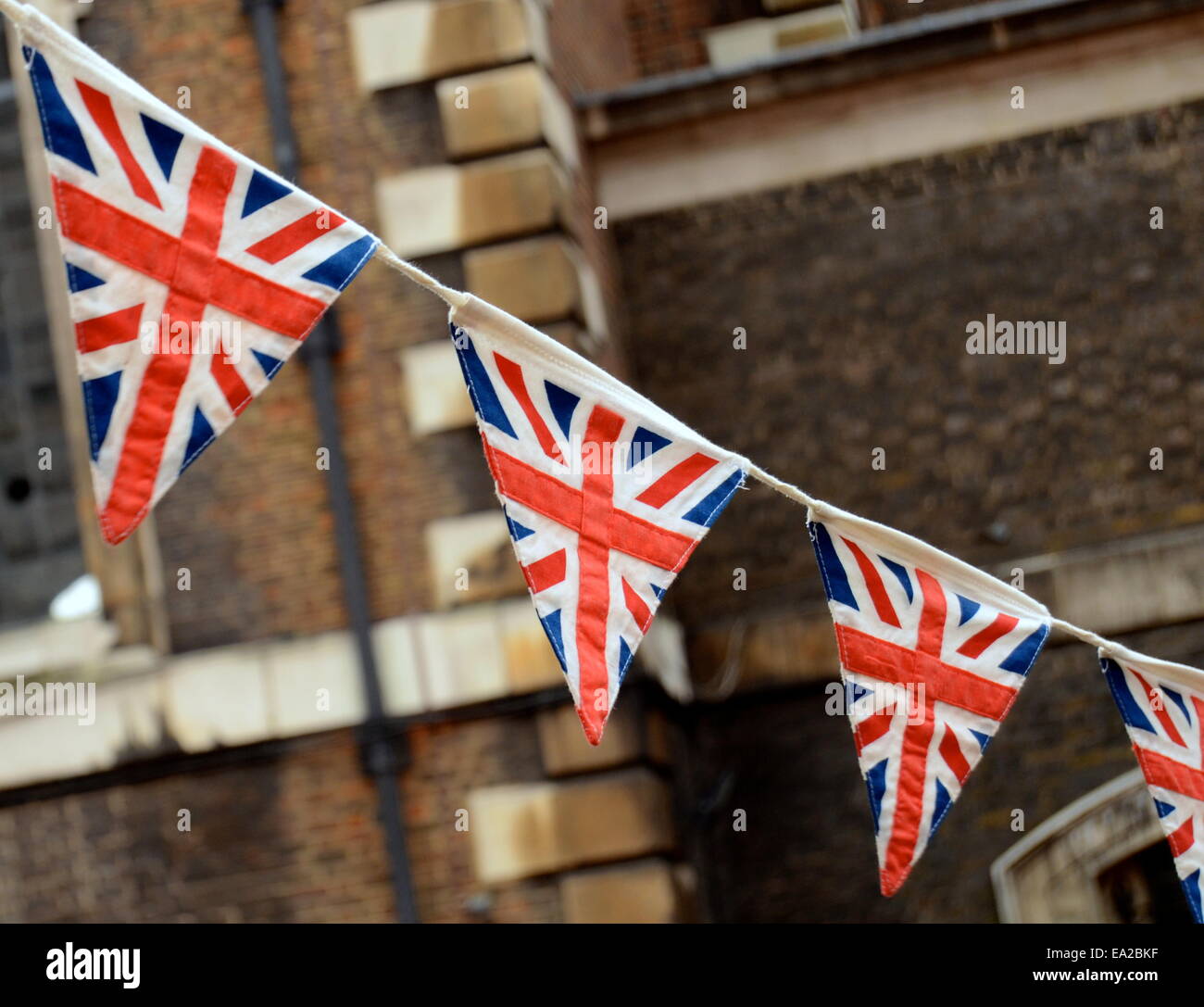 Bandiera britannica Bunting Foto Stock