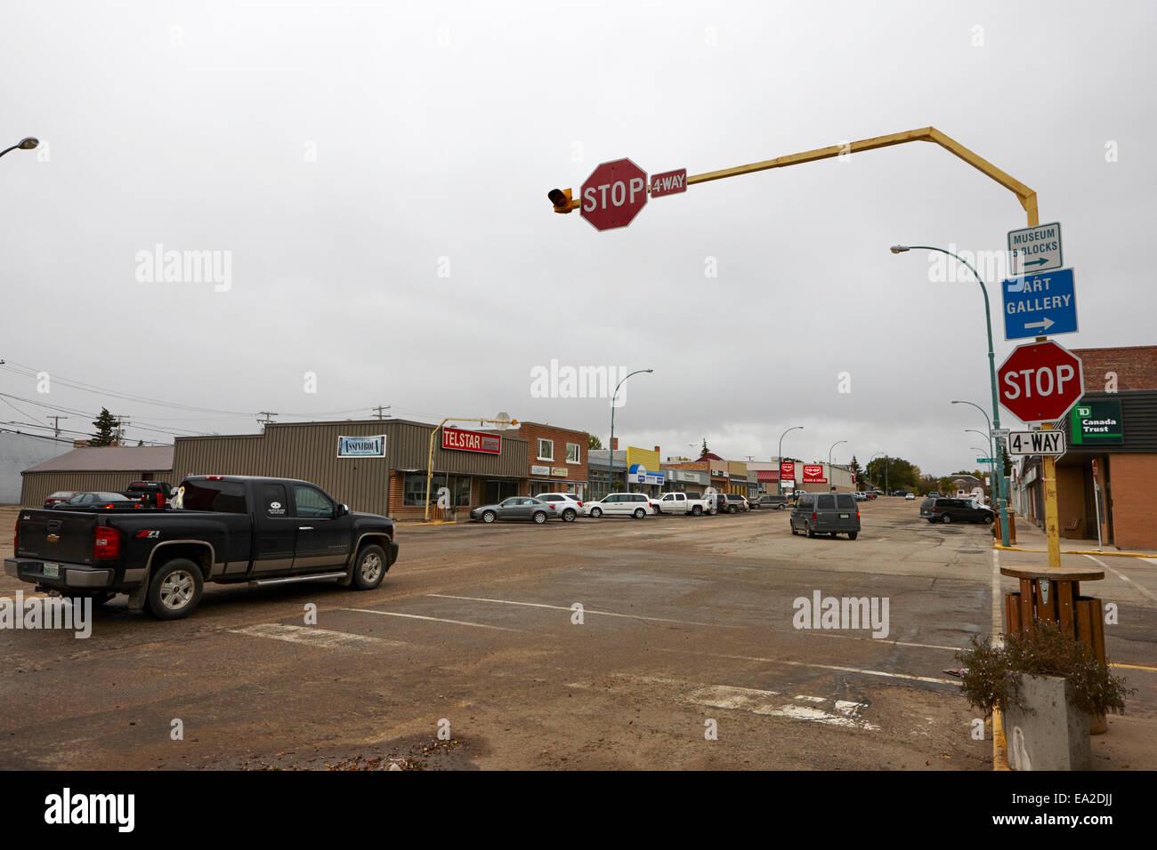 Strada principale assiniboia Saskatchewan Canada Foto Stock