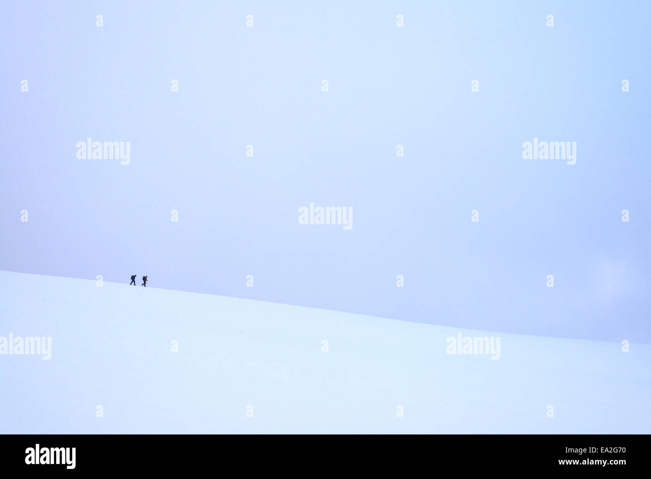 Telecomando,escursionista,Scozia,Snow,Mountain Foto Stock