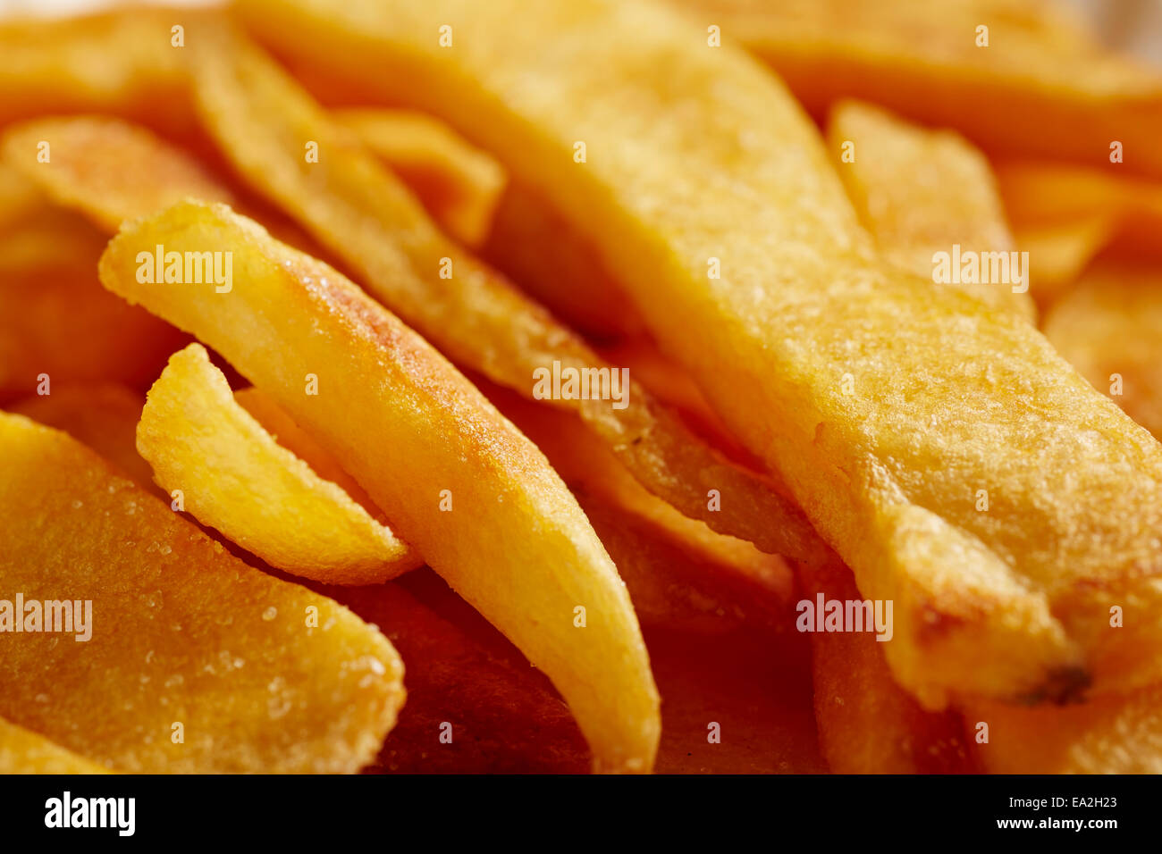Patate fritte. Questi sono chiamati Steak Fries negli Stati membri e i chip nel Regno Unito Foto Stock