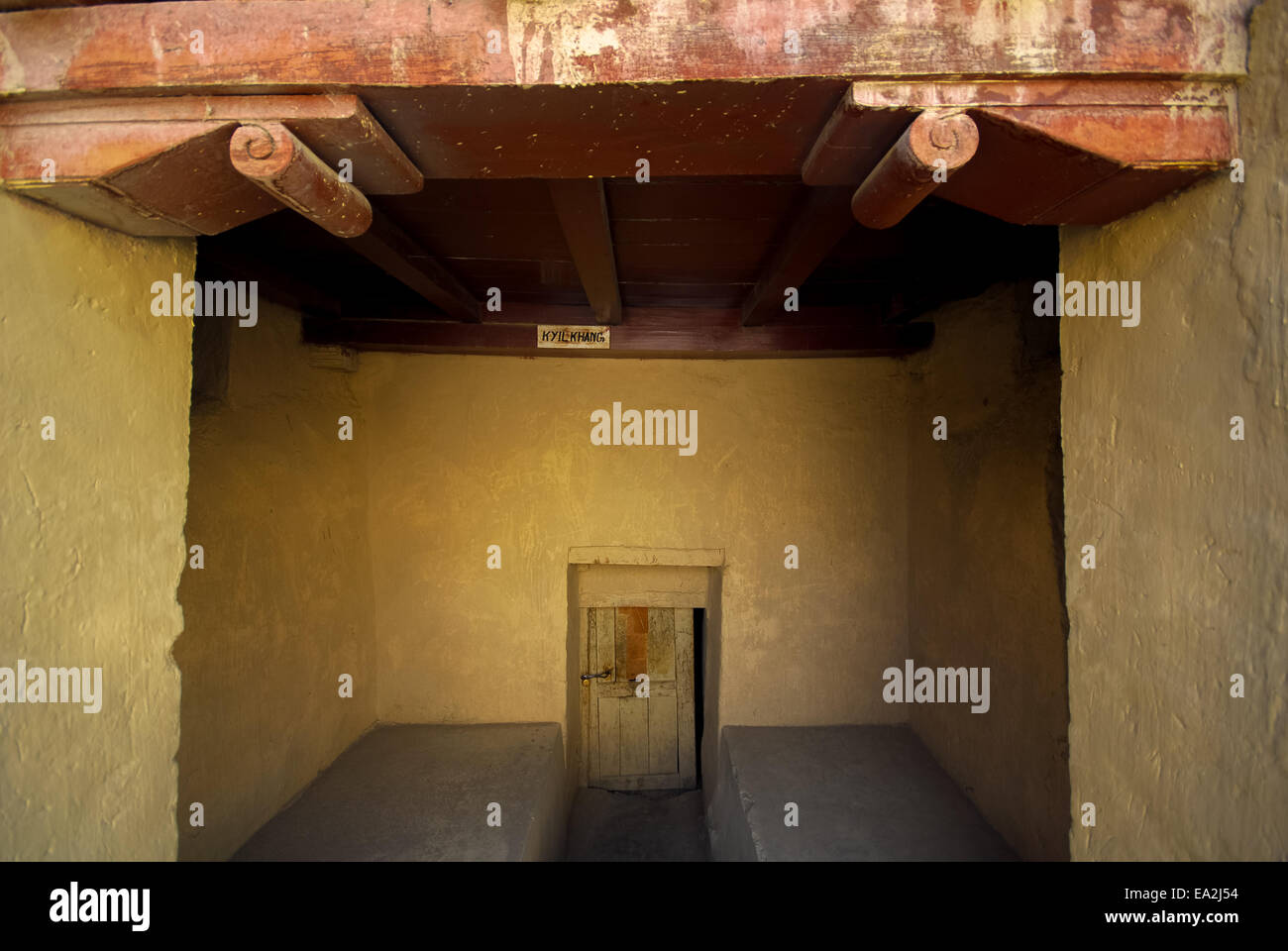 Il famoso monastero di tabo in spiti valley in India Foto Stock