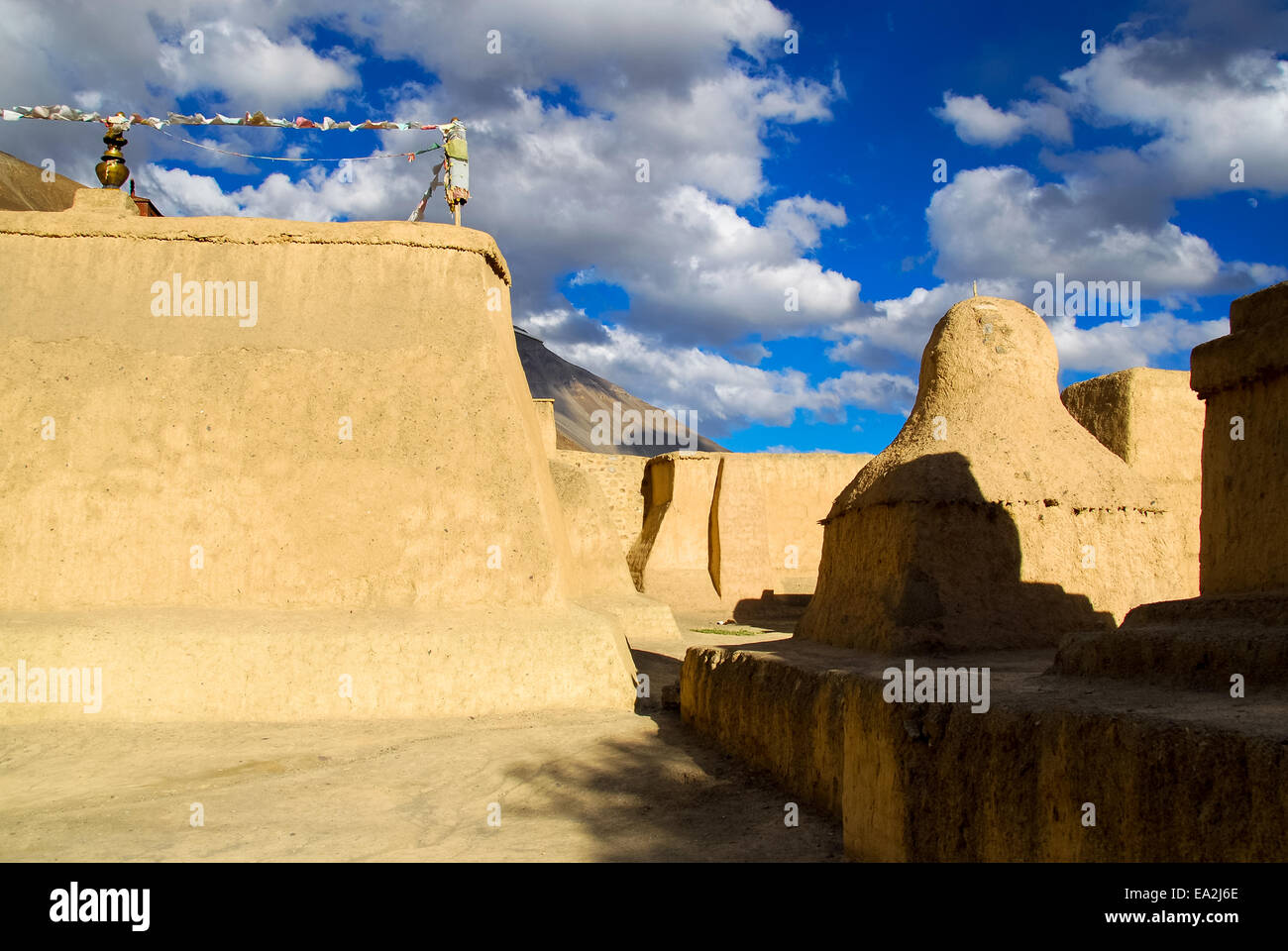 Il famoso monastero di tabo in spiti valley in India Foto Stock