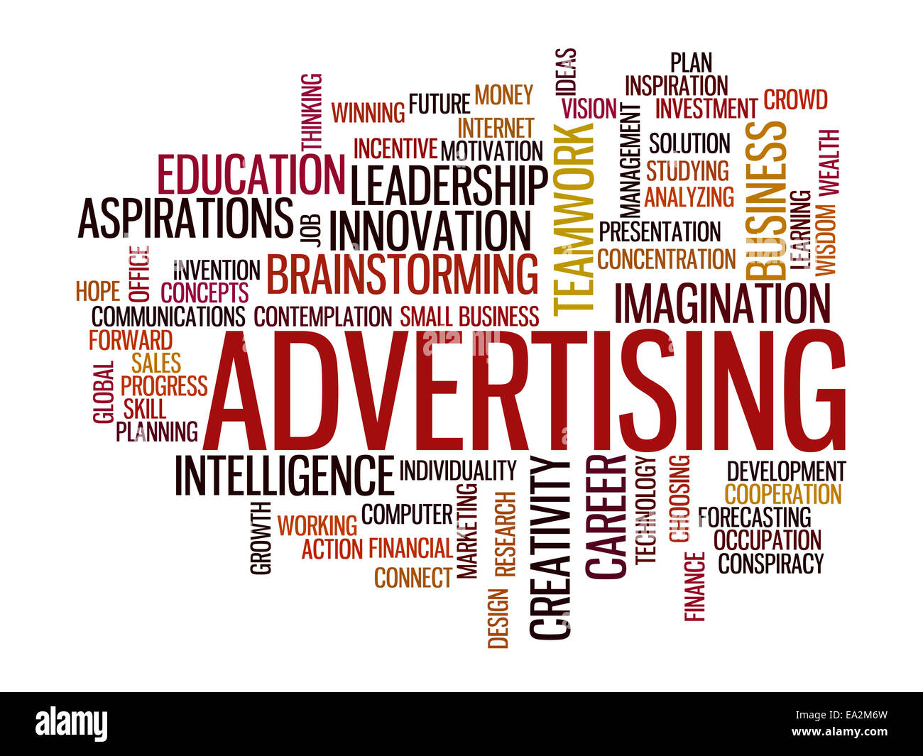 Pubblicità vision concept word cloud Foto Stock