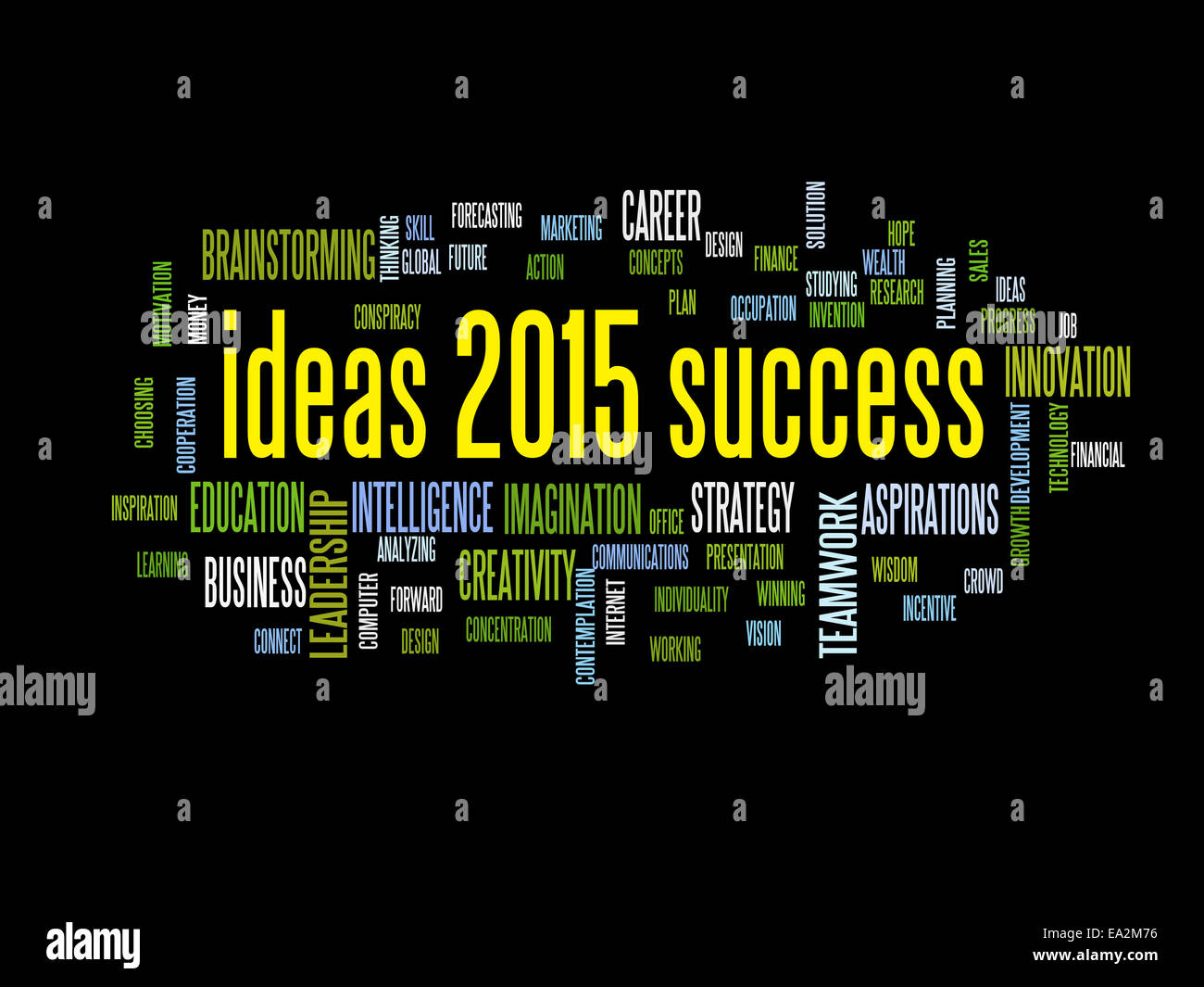 Idee di successo 2015 word cloud Foto Stock